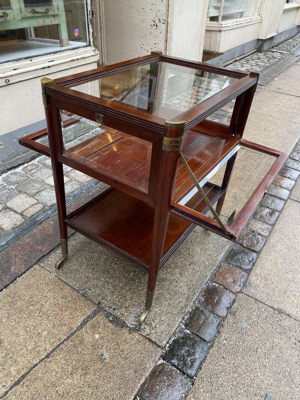 Side Display Table /Glass Montre Top /Trolley, Mid-20th Century 5