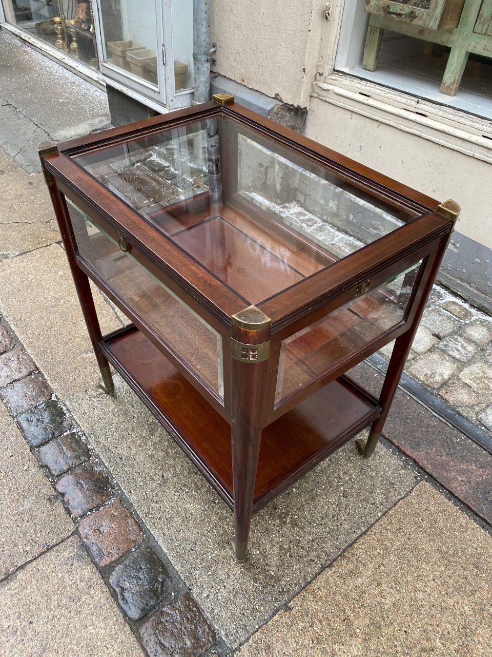 Side Display Table /Glass Montre Top /Trolley, Mid-20th Century In Good Condition In Copenhagen K, DK