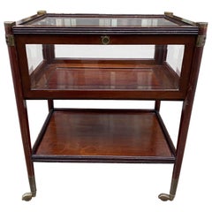 Side Display Table /Glass Montre Top /Trolley, Mid-20th Century