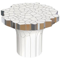 Side Table (MY Collection) by Michael Young Polished Stainless Steel and Enamel