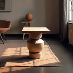 Side Table, Night Stand in Solid Wood, Auxiliary Table Socle 10 by Joel Escalona