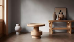 Side Table, Night Stand in Solid Wood, Auxiliary Table Socle 11 by Joel Escalona