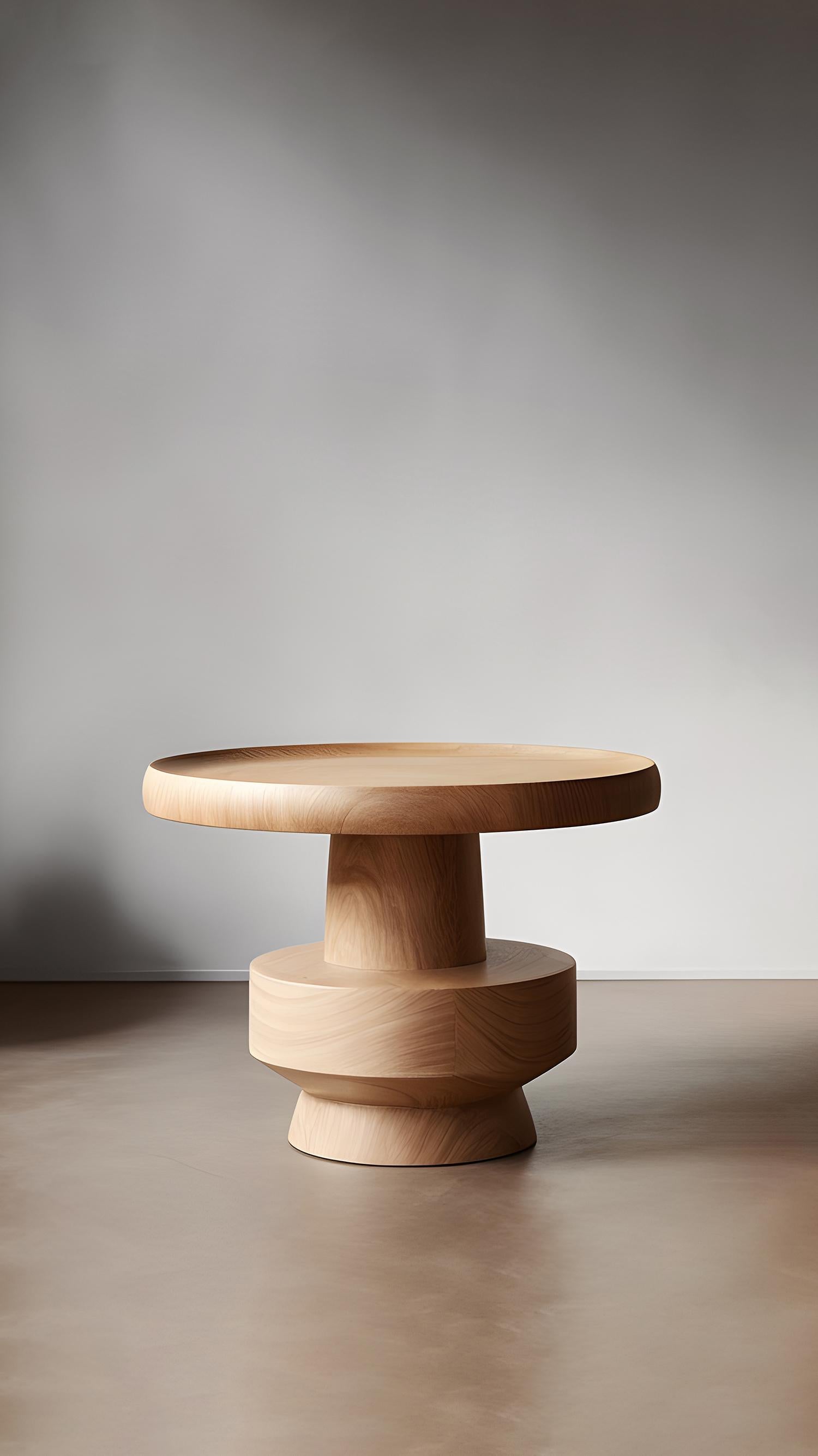 Side Table, Night Stand in Solid Wood, Auxiliary Table Socle 11 by Joel Escalona In New Condition For Sale In Estado de Mexico CP, Estado de Mexico