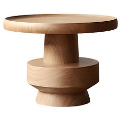 Side Table, Night Stand in Solid Wood, Auxiliary Table Socle 11 by Joel Escalona