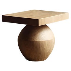 Side Table, Night Stand in Solid Wood, Auxiliary Table Socle 13 by Joel Escalona