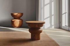 Side Table, Night Stand in Solid Wood, Auxiliary Table Socle 15 by Joel Escalona