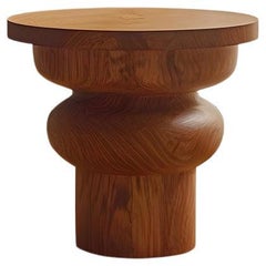 Side Table, Night Stand in Solid Wood, Auxiliary Table Socle 15 by Joel Escalona