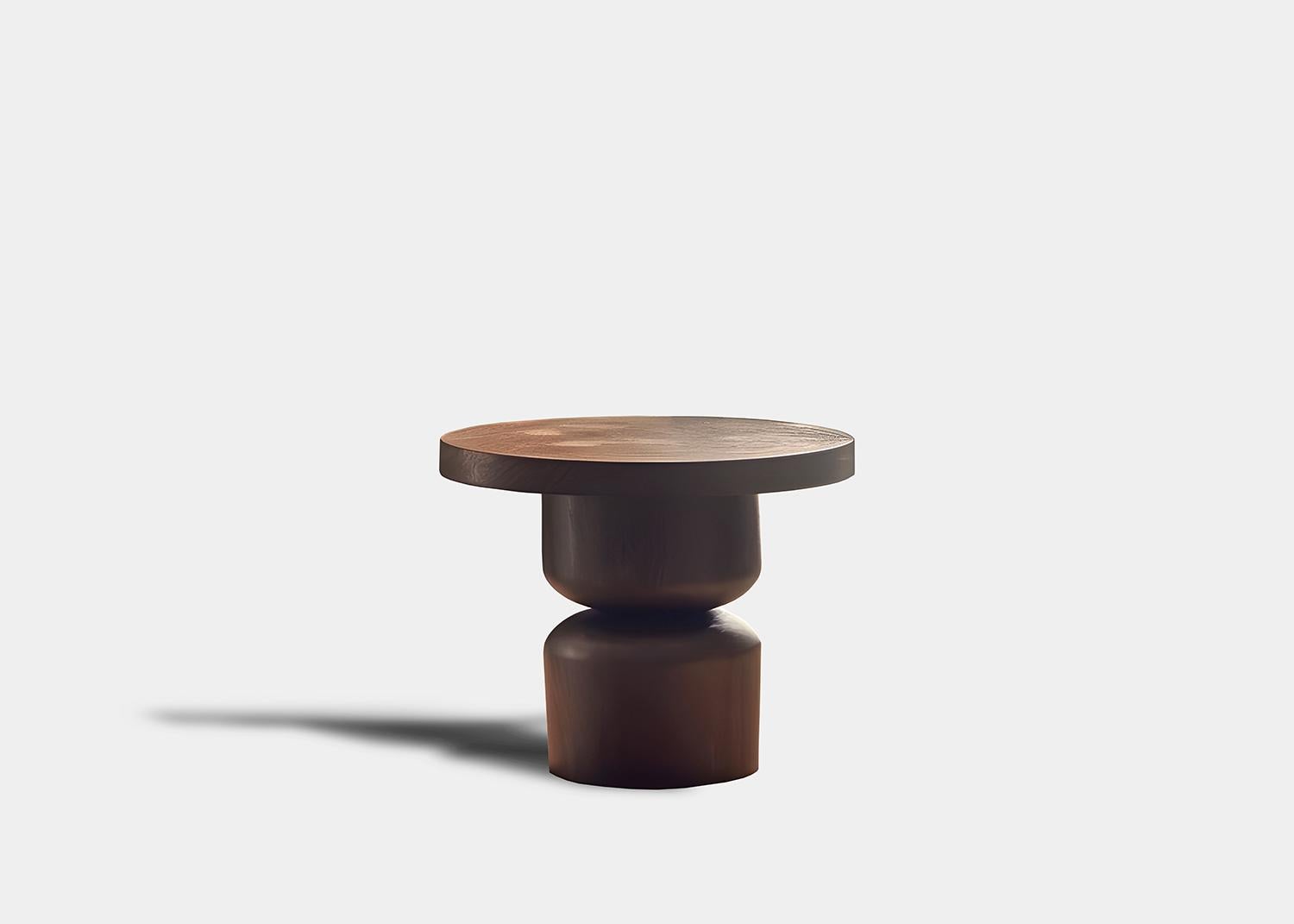 Socle table d'appoint, table auxiliaire, table de nuit

Socle est une petite table en bois massif conçue par l'équipe de design de NONO. Réalisée en bois massif, sa construction élaborée sert de support, à l'instar d'un socle pour une statue ou une