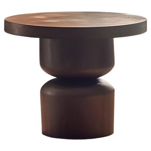 Side Table, Night Stand in Solid Wood, Auxiliary Table Socle 16 by Joel Escalona For Sale