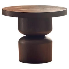 Table d'appoint, table de nuit en bois massif, auxiliaire table Socle 16 de Joel Escalona