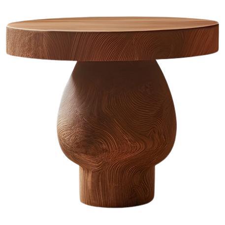 Side Table, Night Stand in Solid Wood, Auxiliary Table Socle 19 by Joel Escalona For Sale