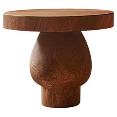 Side Table, Night Stand in Solid Wood, Auxiliary Table Socle 19 by Joel Escalona