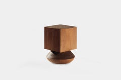 Side Table, Night Stand in Solid Wood, Auxiliary Table Socle 2 by Joel Escalona