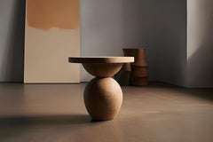 Side Table, Night Stand in Solid Wood, Auxiliary Table Socle 20 by Joel Escalona