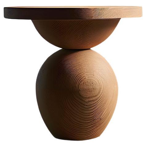 Side Table, Night Stand in Solid Wood, Auxiliary Table Socle 20 by Joel Escalona For Sale