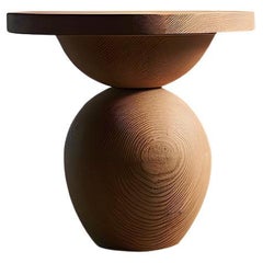 Side Table, Night Stand in Solid Wood, Auxiliary Table Socle 20 by Joel Escalona