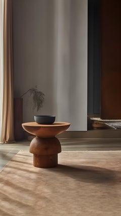 Side Table, Night Stand in Solid Wood, Auxiliary Table Socle 22 by Joel Escalona