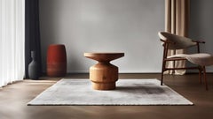 Side Table, Night Stand in Solid Wood, Auxiliary Table Socle 23 by Joel Escalona