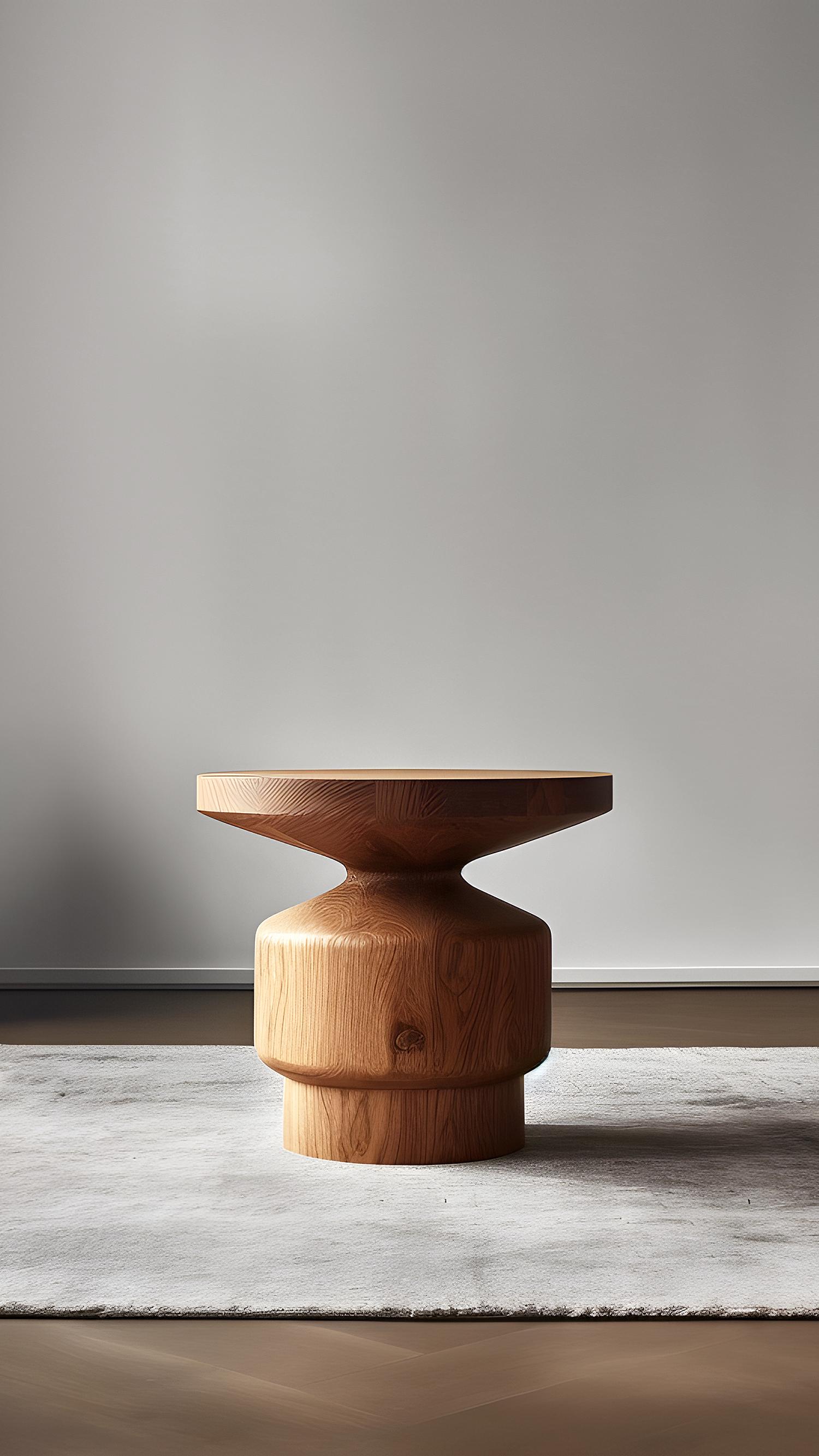 Side Table, Night Stand in Solid Wood, Auxiliary Table Socle 23 by Joel Escalona In New Condition For Sale In Estado de Mexico CP, Estado de Mexico
