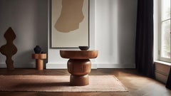 Side Table, Night Stand in Solid Wood, Auxiliary Table Socle 24 by Joel Escalona