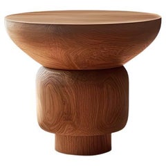 Table d'appoint, table de nuit en bois massif, auxiliaire table Socle 26 de Joel Escalona