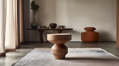 Side Table, Night Stand in Solid Wood, Auxiliary Table Socle 27 by Joel Escalona