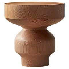 Side Table, Night Stand in Solid Wood, Auxiliary Table Socle 27 by Joel Escalona