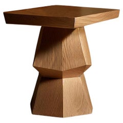 Side Table, Night Stand in Solid Wood, Auxiliary Table Socle 3 by Joel Escalona