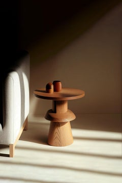Side Table, Night Stand in Solid Wood, Auxiliary Table Socle 4 by Joel Escalona
