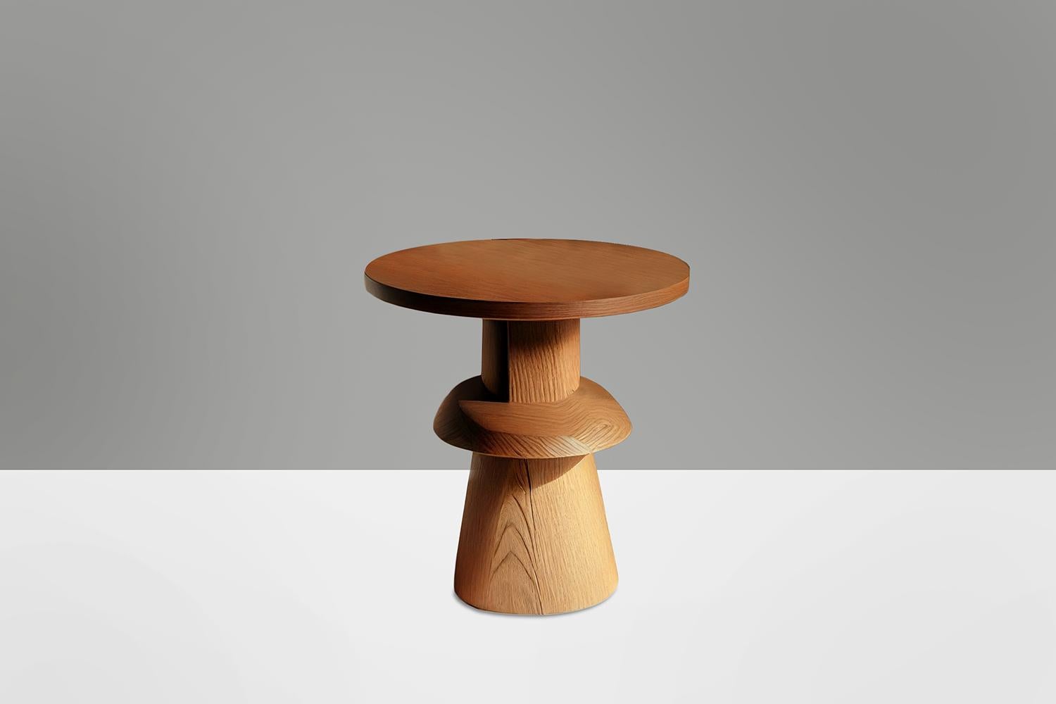 Modern Side Table, Night Stand in Solid Wood, Auxiliary Table Socle 4 by Joel Escalona For Sale
