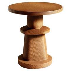 Table d'appoint, table de nuit en bois massif, table auxiliaire Socle 5 de Joel Escalona