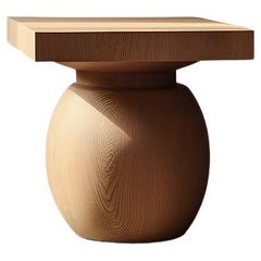Table d'appoint, table de nuit en bois massif, table auxiliaire Socle 7 de Joel Escalona