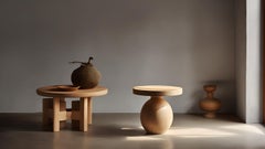 Side Table, Night Stand in Solid Wood, Auxiliary Table Socle 8 by Joel Escalona