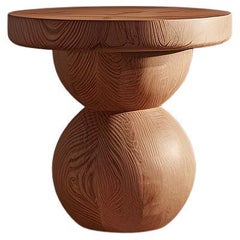 Side Table, Night Stand in Solid Wood, Auxiliary Table Socle 9 by Joel Escalona