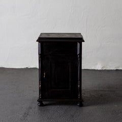 Side Table Nightstand Swedish Black, 19th Century, Sweden