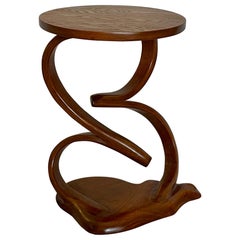 Mesa auxiliar nº 7 - Serie Vrksa - Madera de fresno curvada, tablero macizo