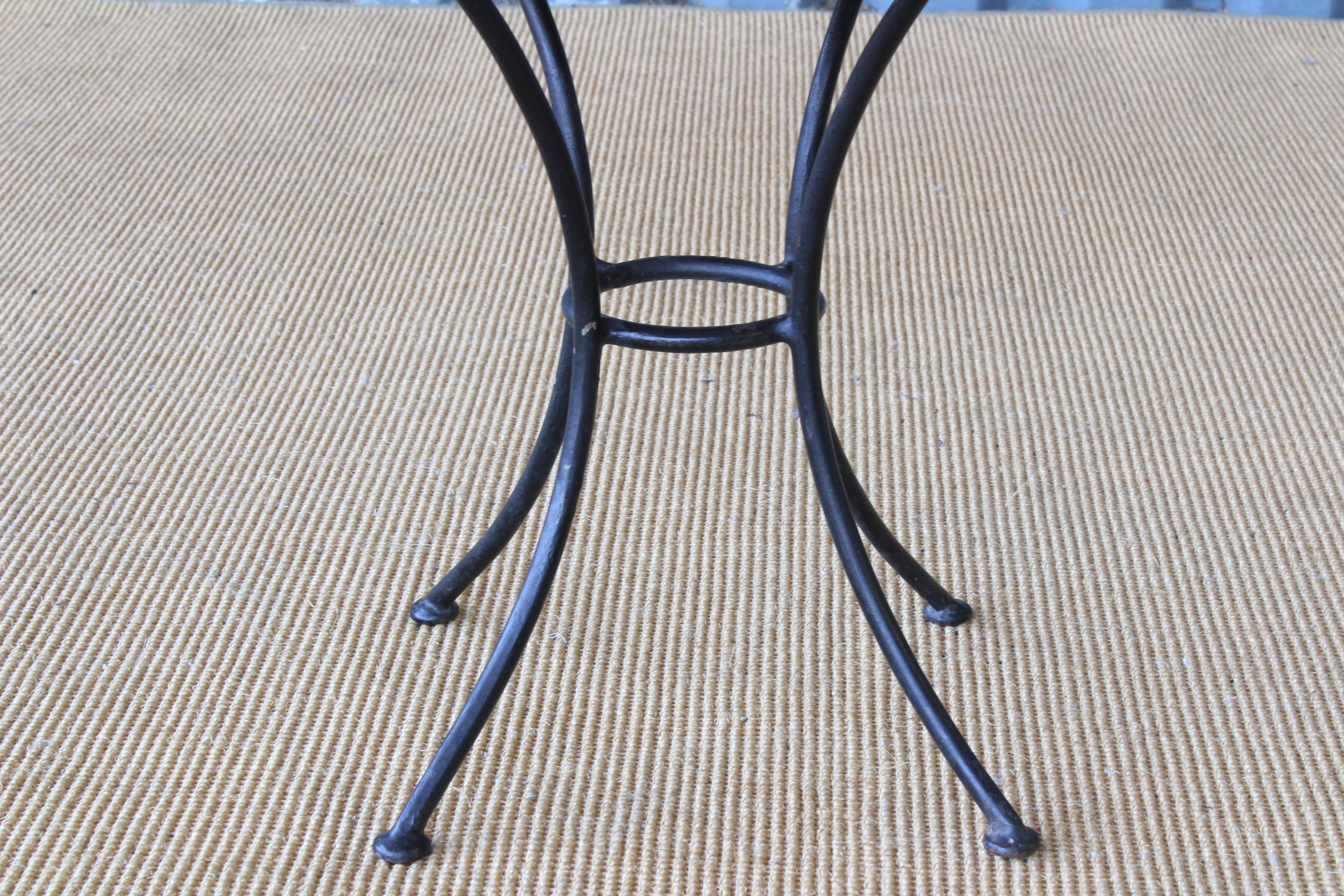 Mid-Century Modern Side Table on Iron Base, France, 1950s