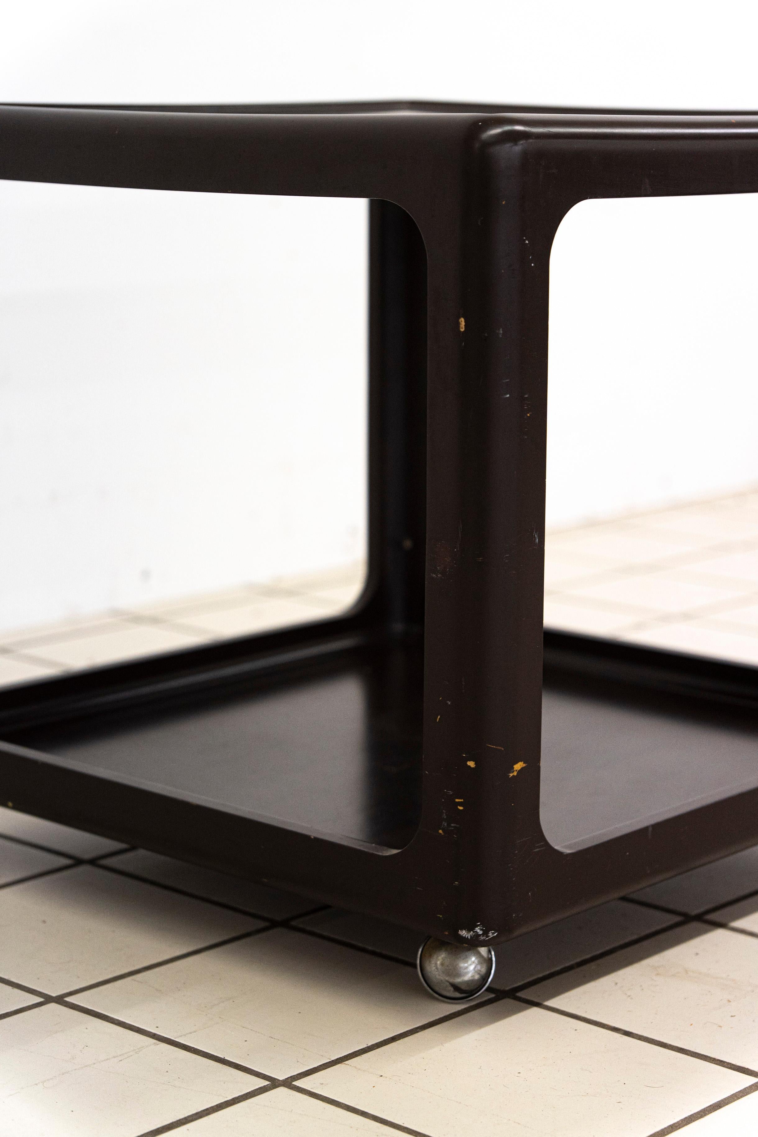 Plastic Side Table on Wheels by Peter Ghyczy for Horn Collection For Sale