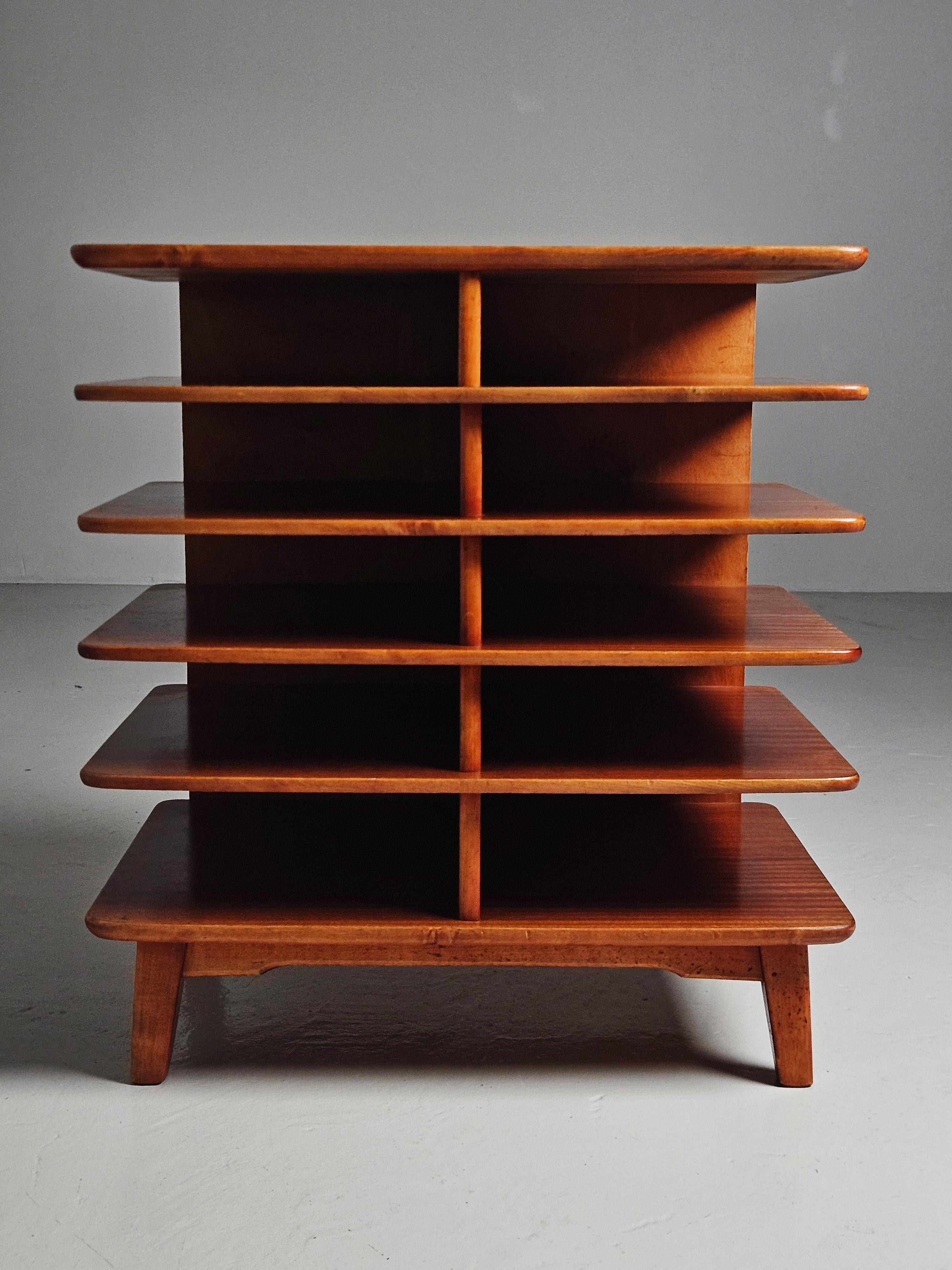 Mahogany Side table or bookshelf by David Rosén for NK, Sweden, 1950s For Sale