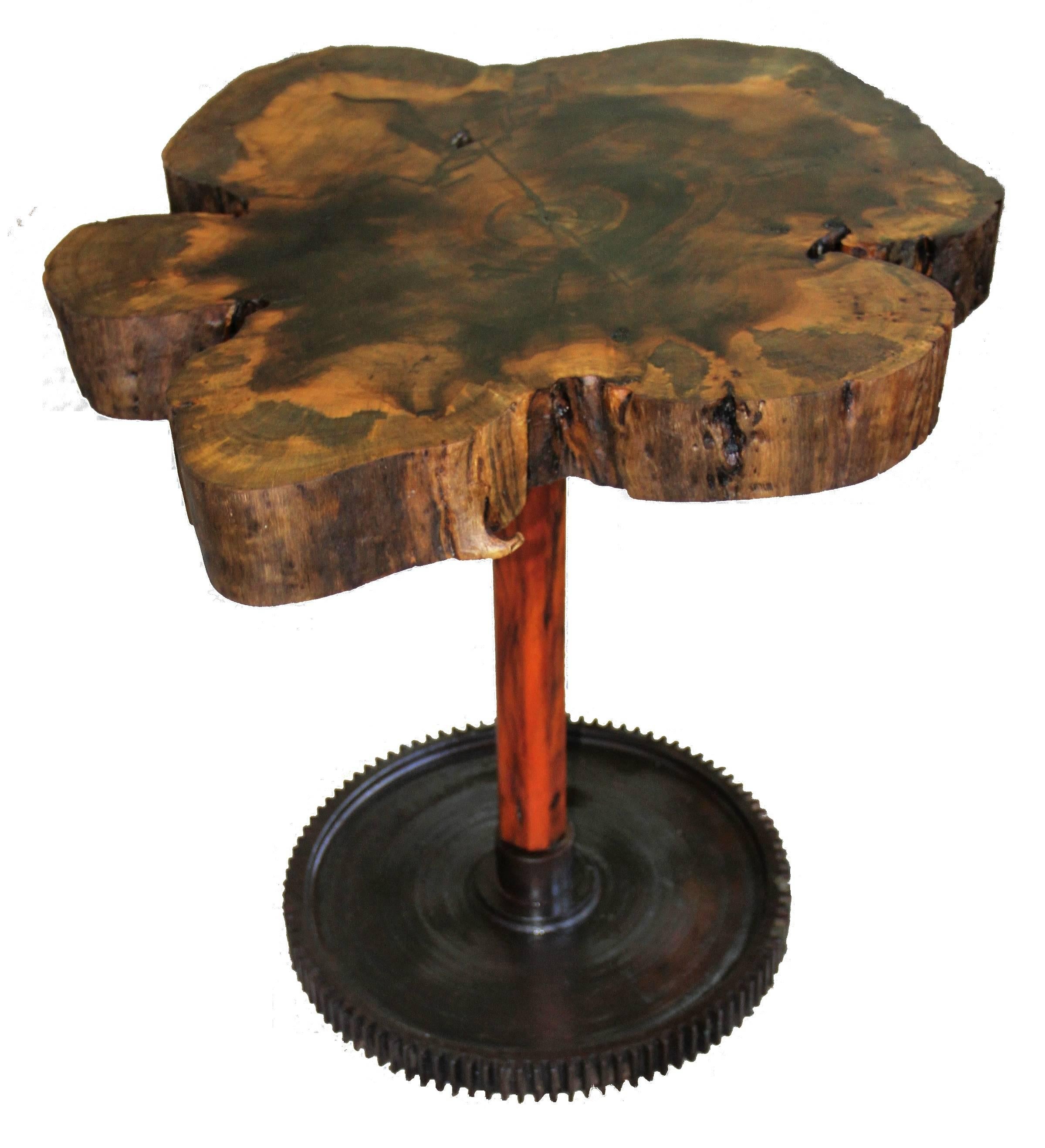 Modern Side Table or Corner Board in Brazilian Hardwood the 'Flower'