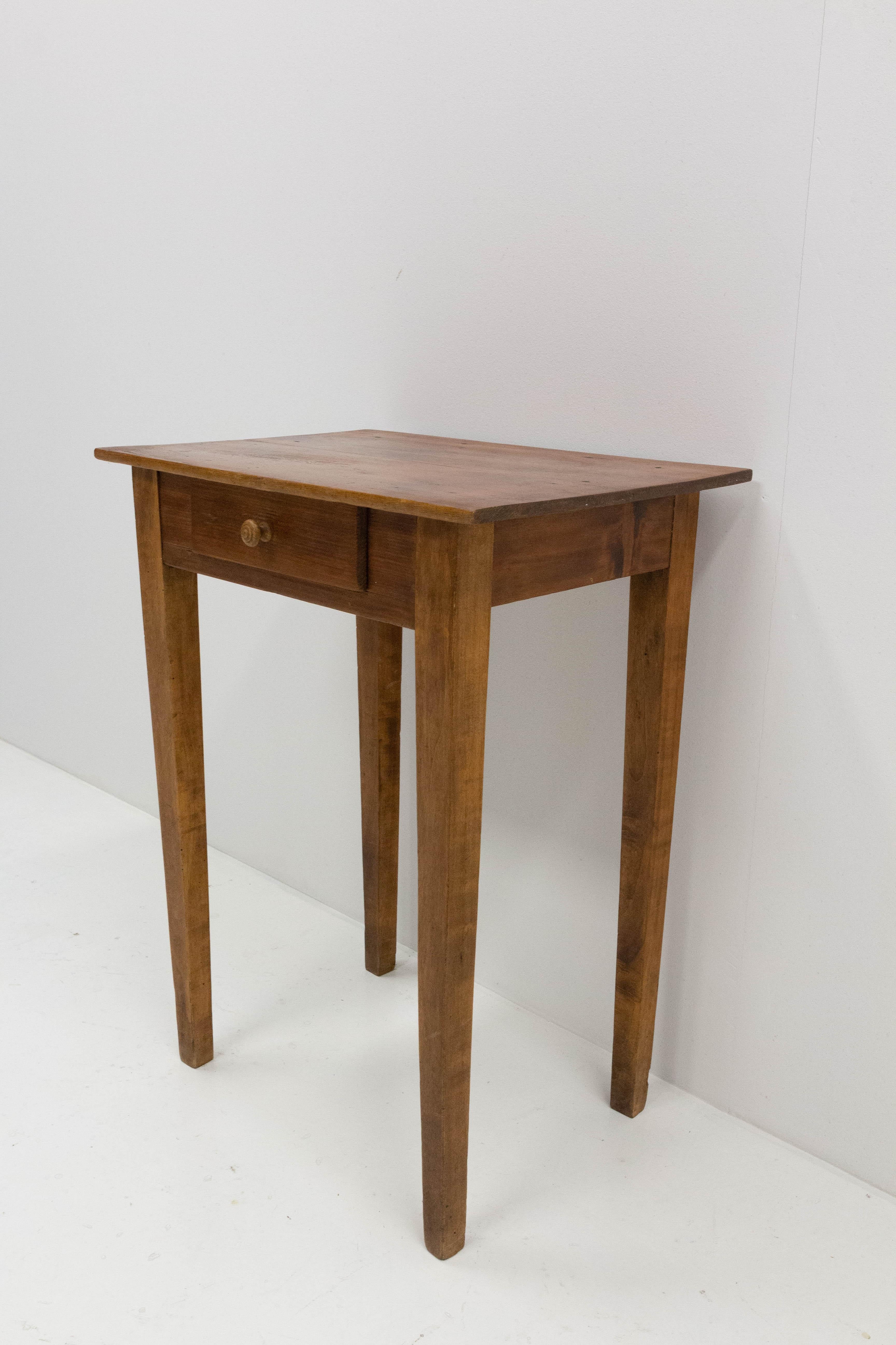 Side Table or End Table with Drawer French, Early 20th Century In Good Condition In Labrit, Landes