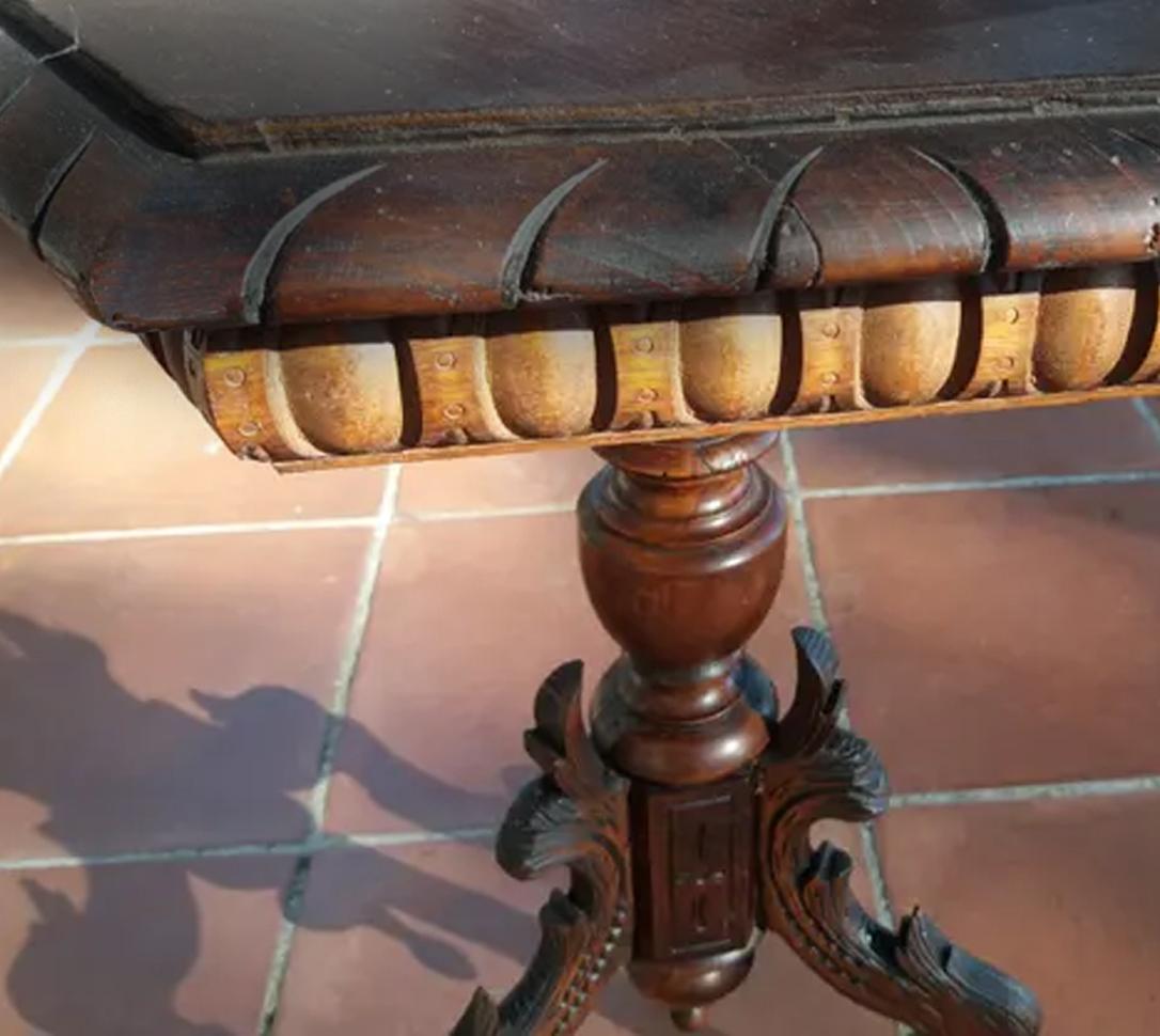 Espagnol Spectaculaire table d'appoint ou Guerindon  Espagne 19ème siècle en vente