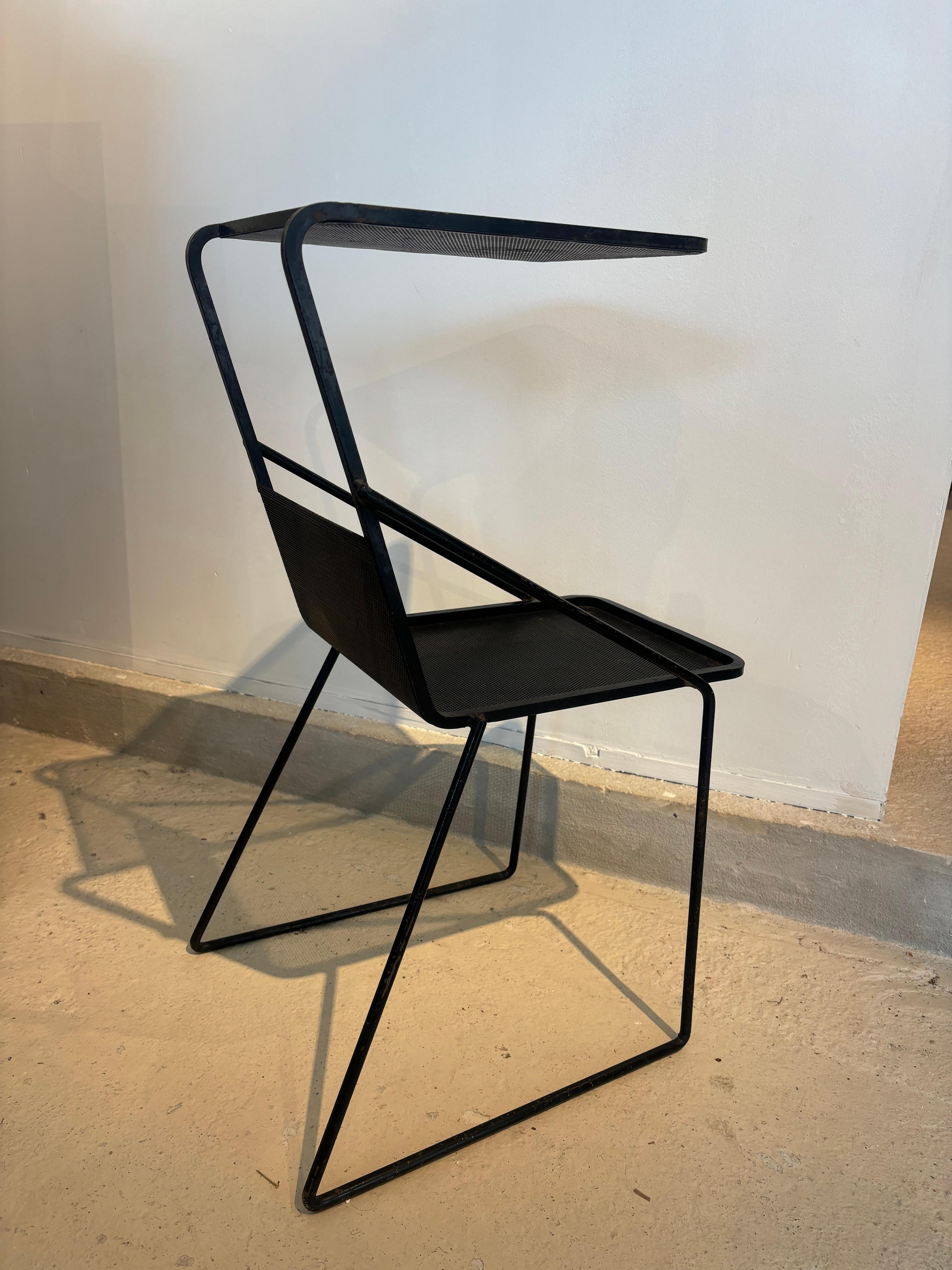 Metal Side table or telephone table by Mathieu Matégot For Sale