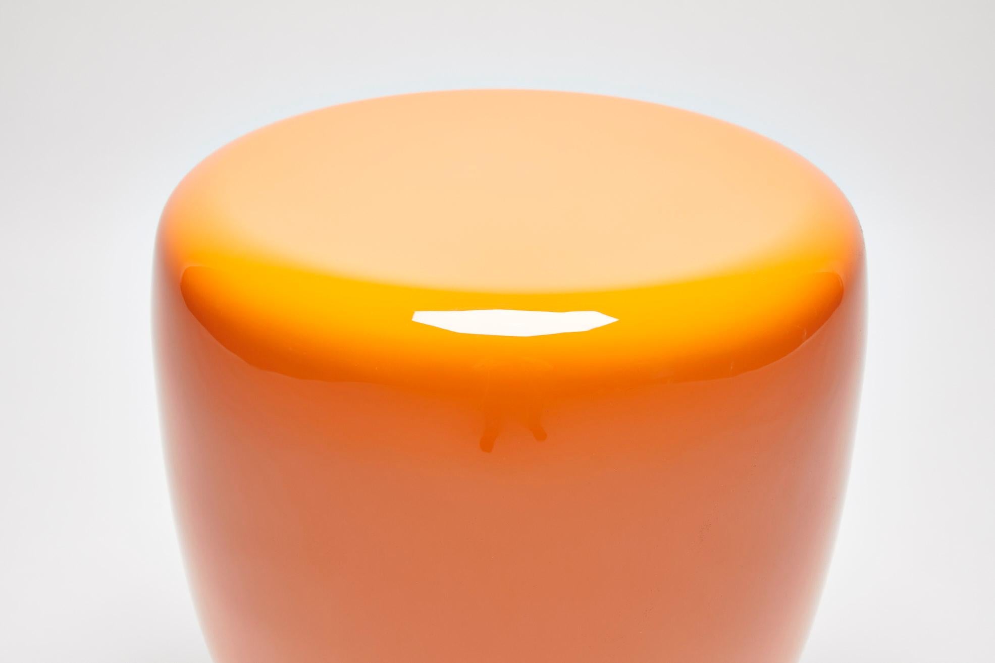 Minimalist Side Table, Orange XL DOT by Reda Amalou Design, 2017 - Glossy lacquer For Sale