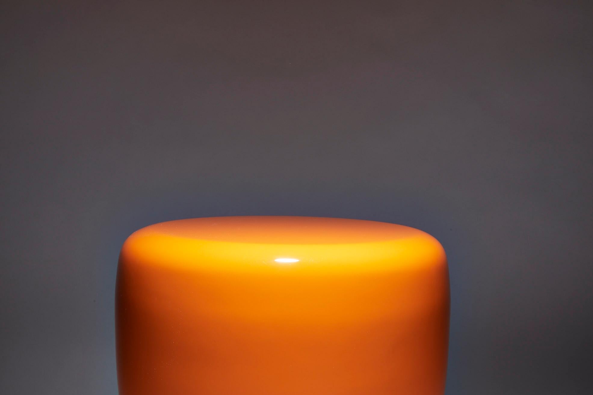 Side Table, Orange XL DOT by Reda Amalou Design, 2017 - Glossy lacquer In New Condition For Sale In Paris, FR
