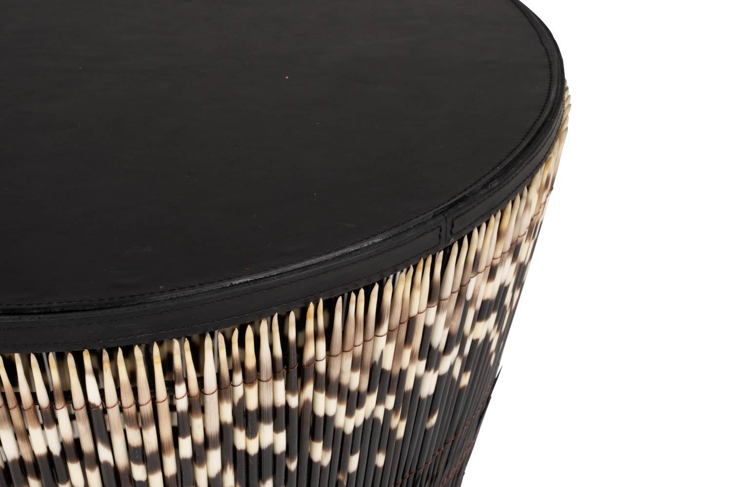 Side Table-Porcupine Quill  In New Condition For Sale In New York, NY