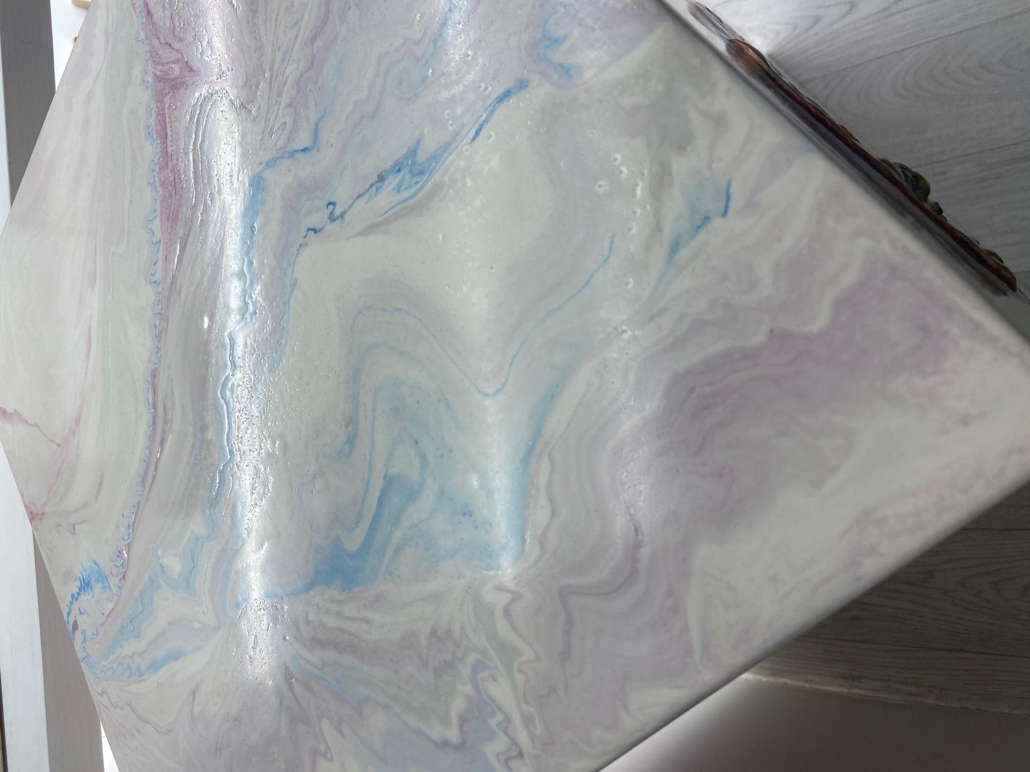 Mesa auxiliar Scagliola Art Decor hecha a mano en Italia por Cupioli disponible en Nuevo estado para la venta en Rimini, IT