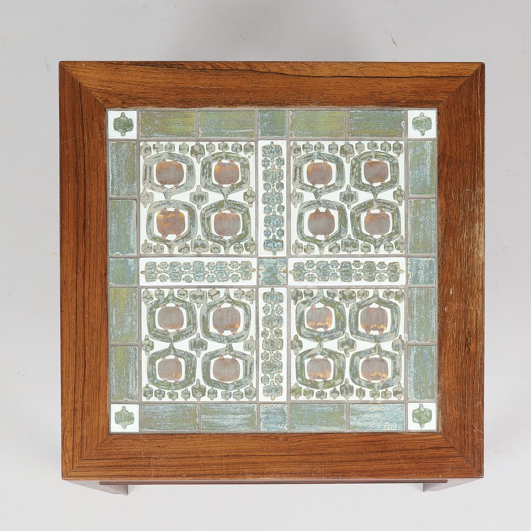 Danish Side Table Severin Hansen For Haslev Møbelsnedkeri With Royal Copenhagen Tiles For Sale