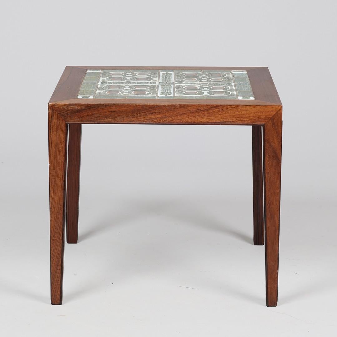 Side Table Severin Hansen For Haslev Møbelsnedkeri With Royal Copenhagen Tiles In Good Condition For Sale In Vienna, AT