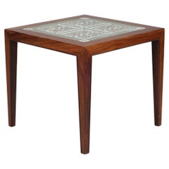 Side Table Severin Hansen For Haslev Møbelsnedkeri With Royal Copenhagen Tiles